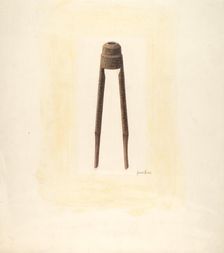 Bishop Hill: Dowel Cutter, c. 1939. Creator: H. Langden Brown