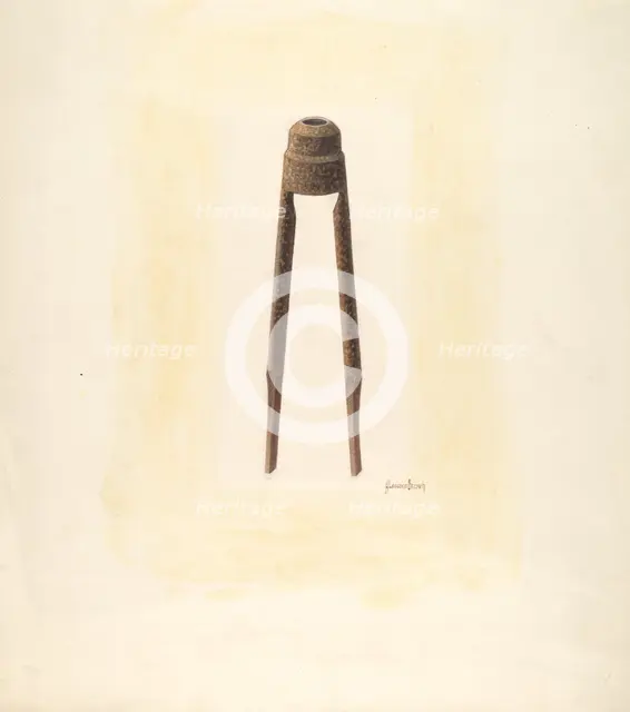 Bishop Hill: Dowel Cutter, c. 1939. Creator: H. Langden Brown.