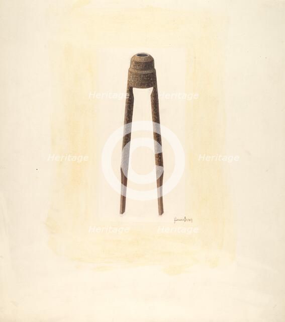 Bishop Hill: Dowel Cutter, c. 1939. Creator: H. Langden Brown.