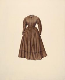 Bishop Hill: Dress, c. 1938. Creator: H. Langden Brown