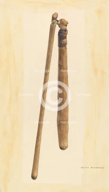Bishop Hill: Flail, c. 1939. Creator: Archie Thompson.