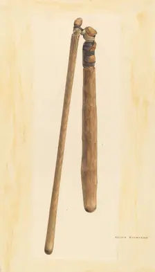 Bishop Hill: Flail, c. 1939. Creator: Archie Thompson