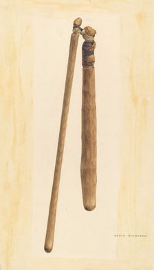 Bishop Hill: Flail, c. 1939. Creator: Archie Thompson