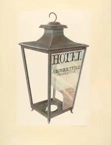 Bishop Hill: Hotel Lantern, c. 1939. Creator: Archie Thompson