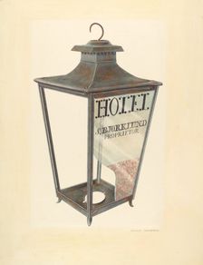 Bishop Hill: Hotel Lantern, c. 1939. Creator: Archie Thompson