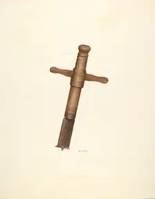 Bishop Hill: Old Colony Auger, c. 1938. Creator: H. Langden Brown