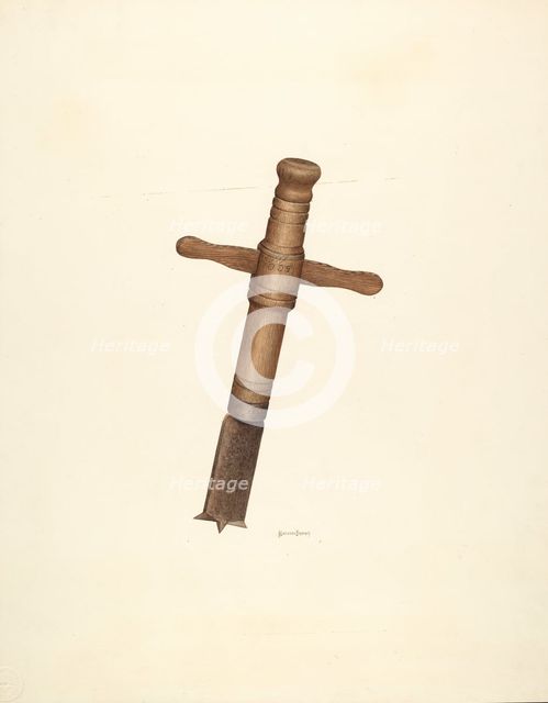 Bishop Hill: Old Colony Auger, c. 1938. Creator: H. Langden Brown.