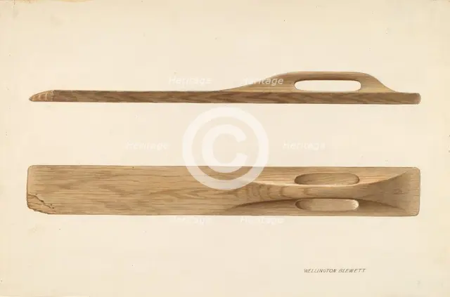 Bishop Hill: Mangle, c. 1936. Creator: Wellington Blewett.