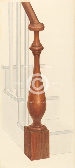 Bishop Hill: Newel Post, 1939. Creator: Archie Thompson.