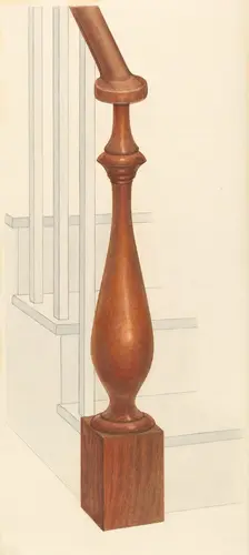 Bishop Hill: Newel Post, 1939. Creator: Archie Thompson
