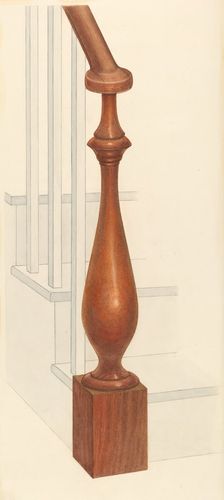 Bishop Hill: Newel Post, 1939. Creator: Archie Thompson