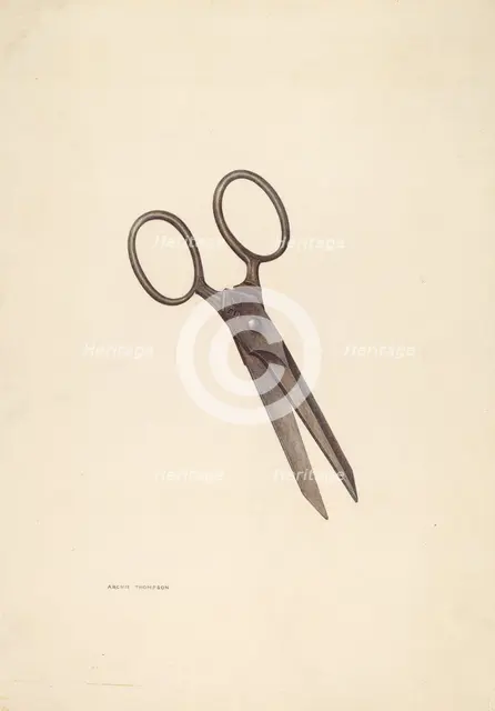 Bishop Hill: Small Scissors, c. 1939. Creator: Archie Thompson.