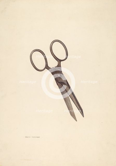 Bishop Hill: Small Scissors, c. 1939. Creator: Archie Thompson.