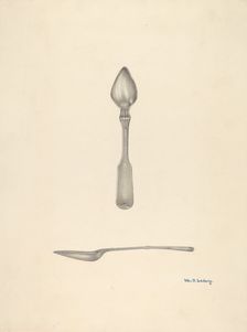 Bishop Hill: Small Spoon, c. 1936. Creator: William Ludwig