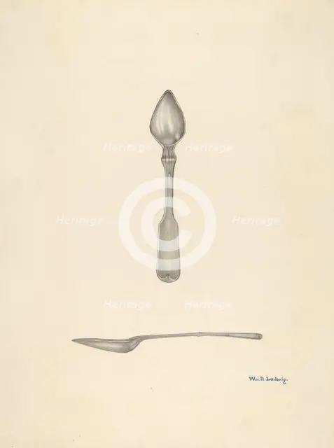 Bishop Hill: Small Spoon, c. 1936. Creator: William Ludwig.