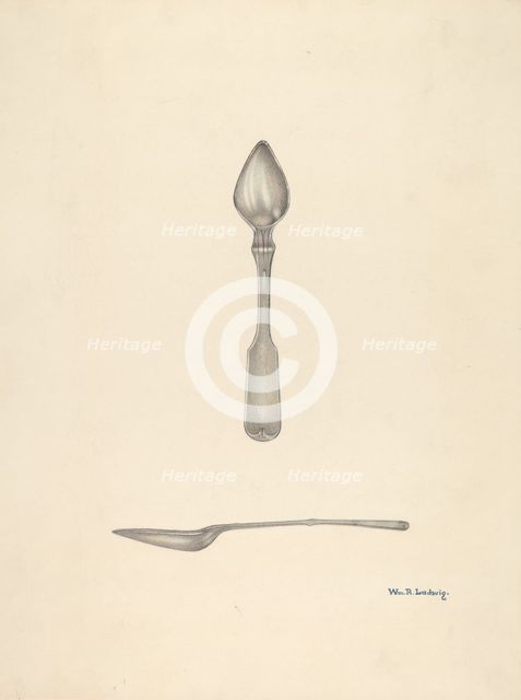 Bishop Hill: Small Spoon, c. 1936. Creator: William Ludwig.