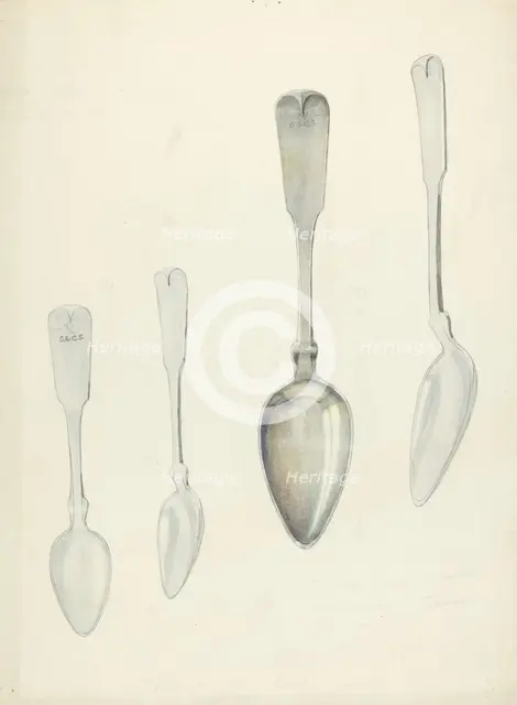 Bishop Hill: Small Spoon, c. 1939. Creators: Archie Thompson, William Ludwig.