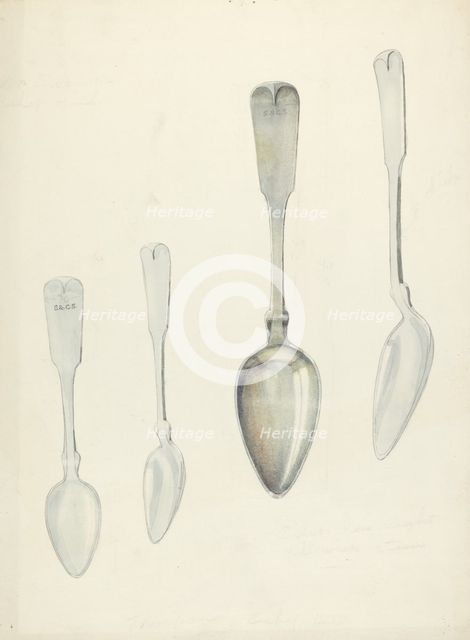 Bishop Hill: Small Spoon, c. 1939. Creators: Archie Thompson, William Ludwig.