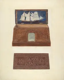 Bishop Hill: Salt Box, c. 1938. Creator: Adele Brooks