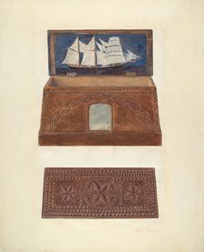 Bishop Hill: Salt Box, c. 1938. Creator: Adele Brooks