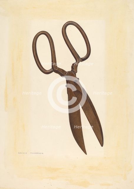 Bishop Hill: Scissors, c. 1939. Creator: Archie Thompson.
