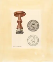 Bishop Hill: Seal, c. 1939. Creator: Wellington Blewett