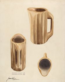 Bishop Hill: Pitcher, c. 1936. Creator: James Vail