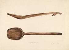 Bishop Hill: Wooden Spoon, c. 1936. Creator: Roberta Elvis