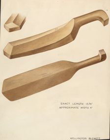 Bishop Hill: Washing Flail, c. 1936. Creator: Wellington Blewett