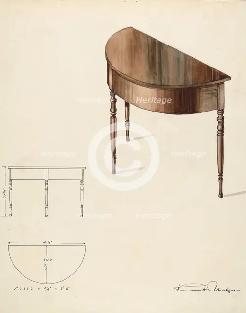 Bishop Hill: Table, 1936. Creator: Kurt Melzer.