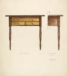Bishop Hill: Table, 1936. Creator: Roberta Elvis