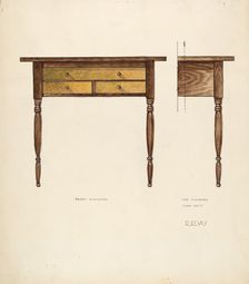 Bishop Hill: Table, 1936. Creator: Roberta Elvis