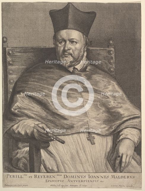 Bishop Jan van Malderen, 1645. Creator: Wenceslaus Hollar.
