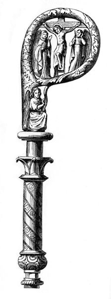 Bishop's crozier, Cathedral of Metz, 14th century, (1870)