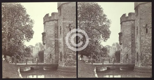 Bishop's Palace, Wells, Mendip, Somerset, 1913. Creator: Walter Edward Zehetmayr.