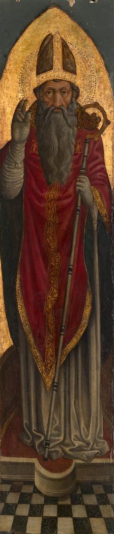 Bishop Saint from an Augustinian altarpiece, 1450/75. Creator: Unknown