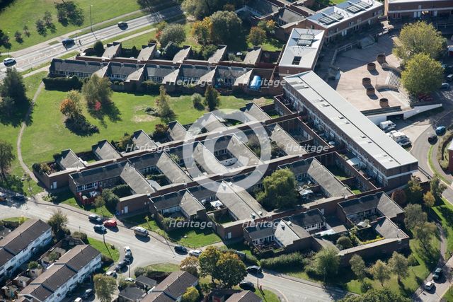 Bishopsfield, aka the Kasbah, an award winning housing estate in Harlow, Essex, 2018. Creator: Damian Grady.