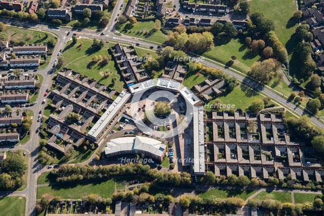 Bishopsfield, aka the Kasbah, an award winning housing estate in Harlow, Essex, 2018. Creator: Damian Grady.