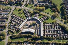 Bishopsfield, aka the Kasbah, an award winning housing estate in Harlow, Essex, 2018. Creator: Damian Grady