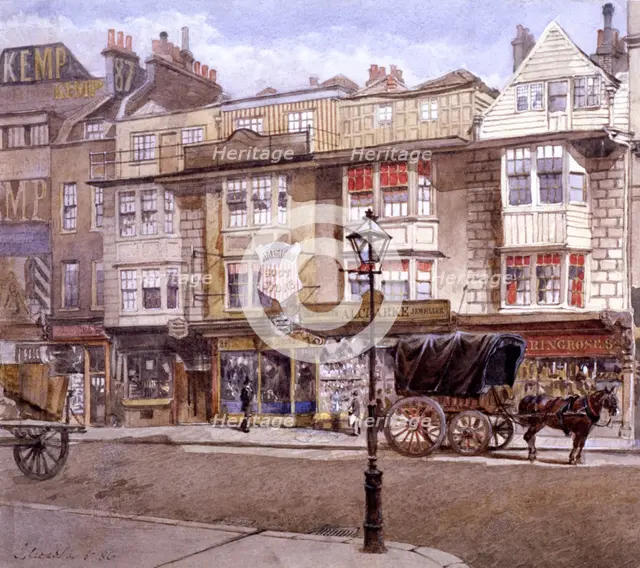Bishopsgate (Street), London, 1886. Artist: John Crowther