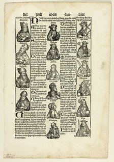 Bishops, Prophets, and Kings from Schedel Weltchronik (Schedel's World History)..., 1929. Creators: Unknown, Johann Schönsperger the Elder, Hartmannus Schedel, Wilhelm Ludwig Schreiber
