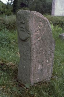 Bishop's stone at Killadeas in Ireland, 6th century