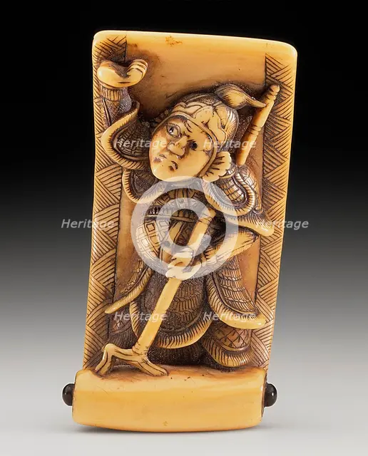 Bishamonten in Scroll, 18th century. Creator: Juhosai Tsunemasa.