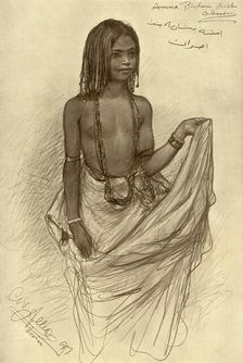 Bishari girl, Aswan, Egypt, 1898. Creator: Christian Wilhelm Allers