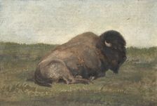 Bison Lying Down, 1810-75. Creator: Antoine-Louis Barye