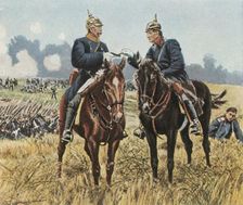 Bismarck and Moltke at Königgratz, 3 July 1866, (1936). Creator: Unknown