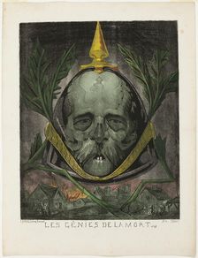 Bismarck, from Les Génies de la Mort, 1870. Creator: Edmond Guillaume