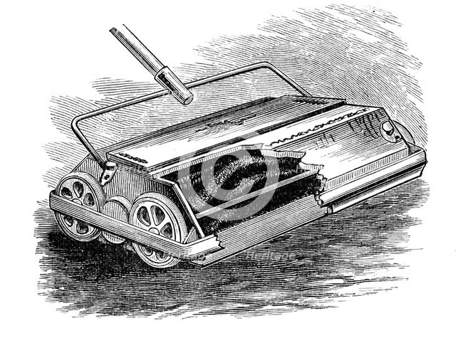 Bissell carpet sweeper, American, 1887. Artist: Unknown