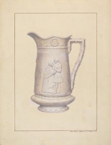 Bisque Water Pitcher, c. 1938. Creator: Ernest A Towers Jr