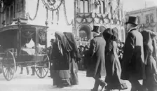 Bjornson family in funeral procession, 1910. Creator: Bain News Service